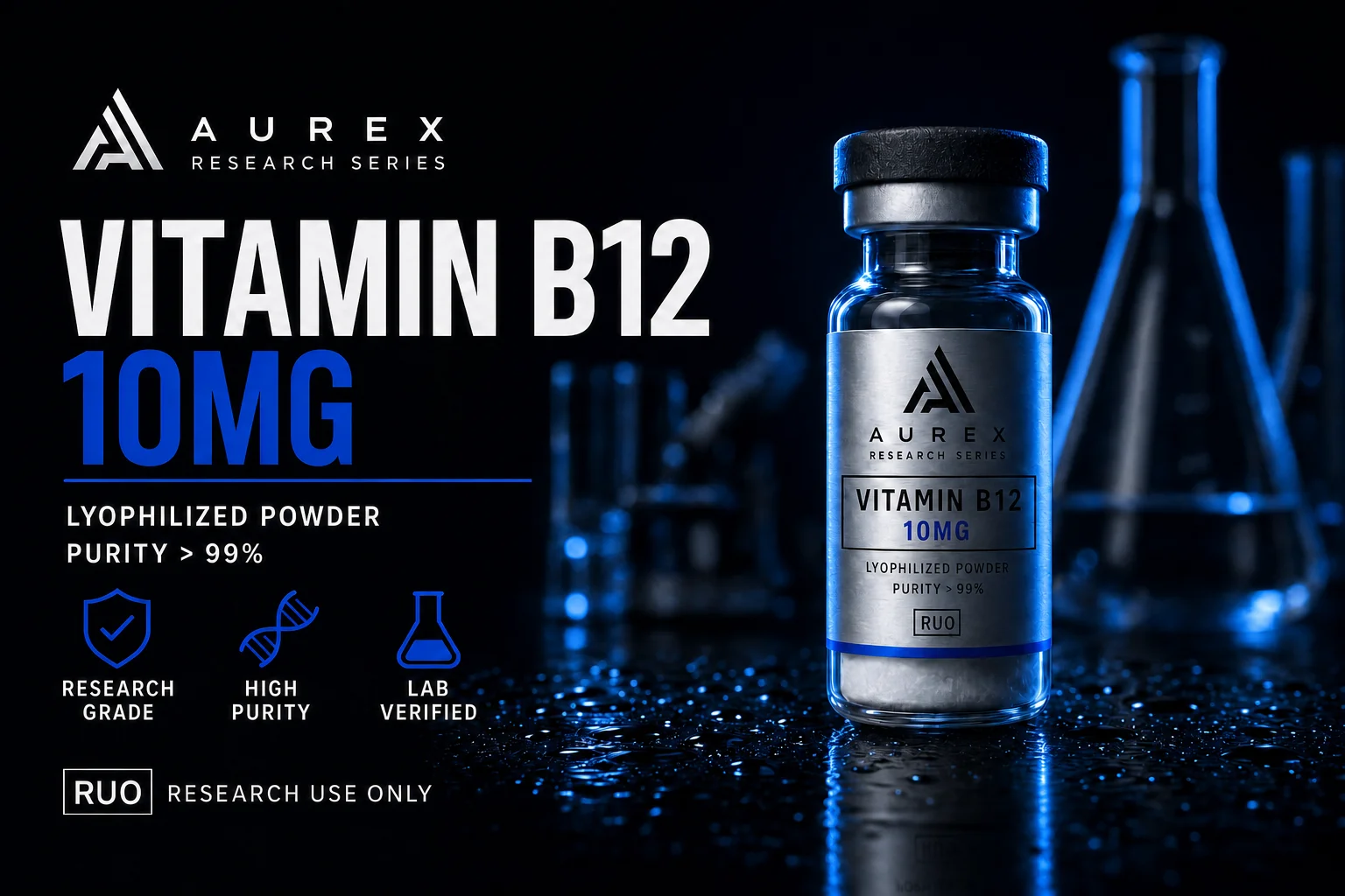 Vitamin B12 10mg 10mg — Aurex research kit