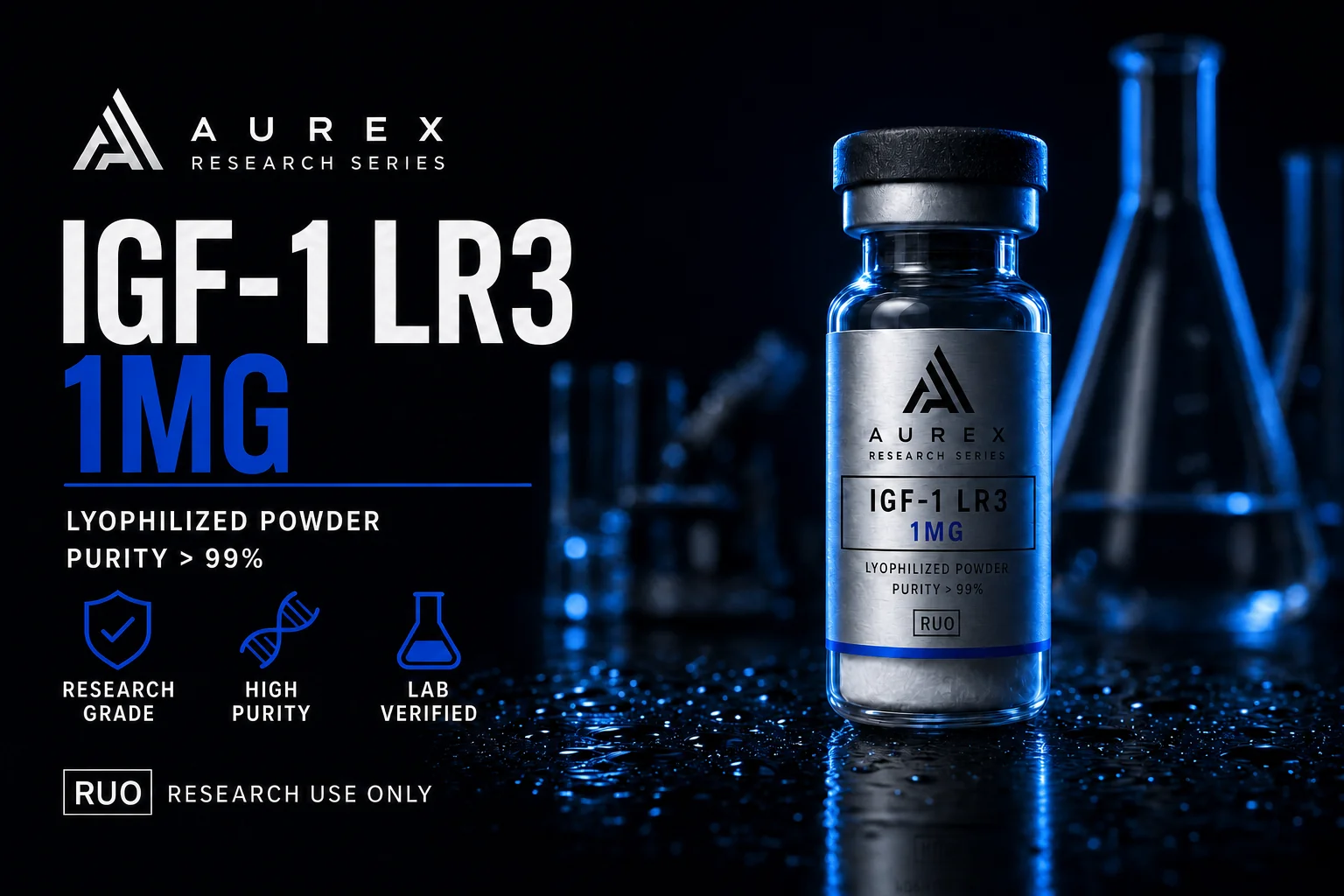 IGF-1 LR3 1mg 1mg — Aurex research kit