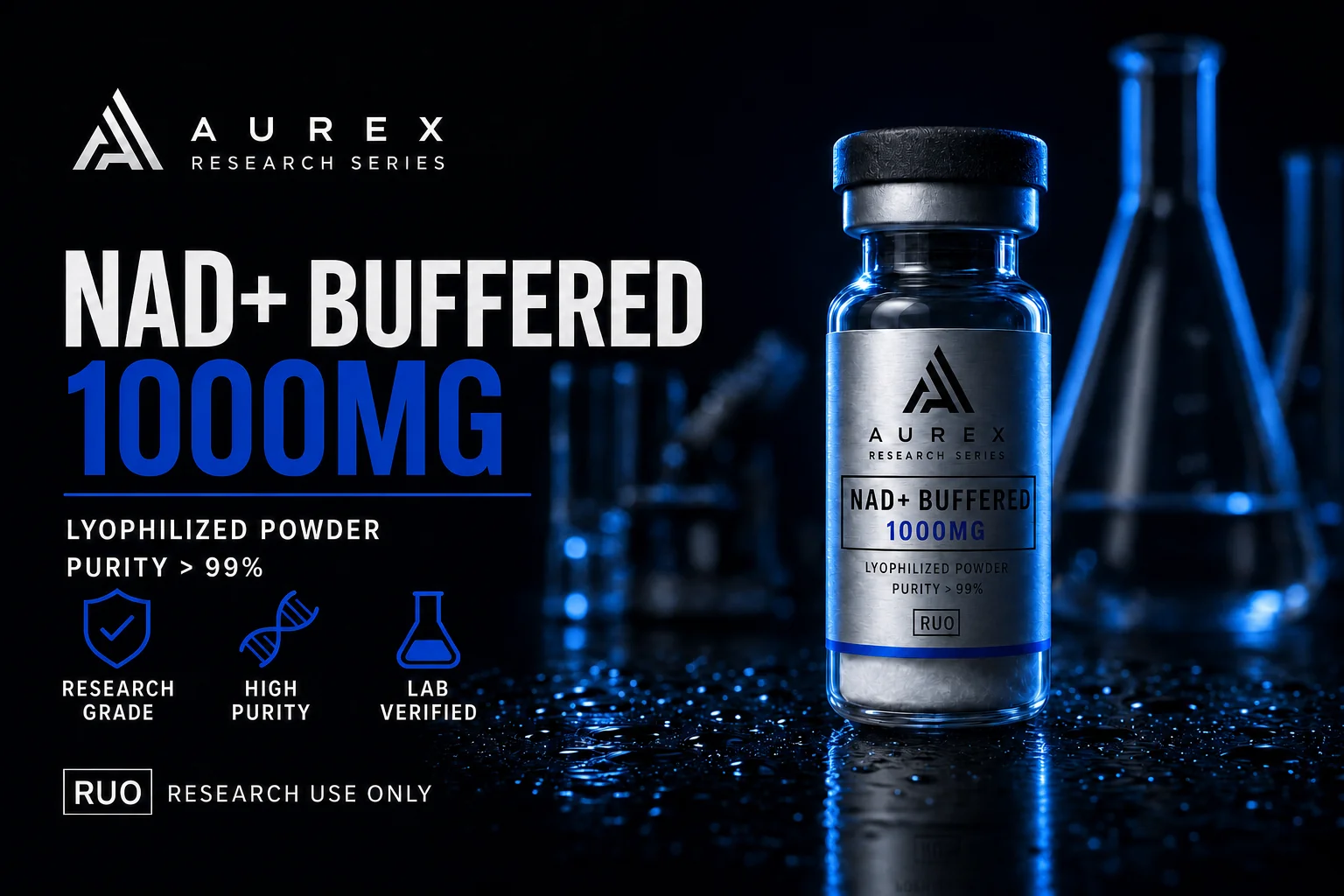 NAD+ 1000mg (buffered) 1000mg — Aurex research kit