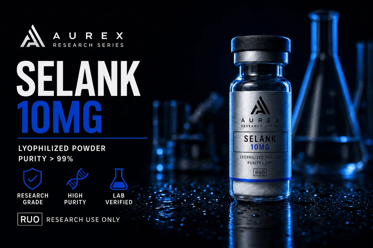 Selank 10mg 10mg — Aurex research kit